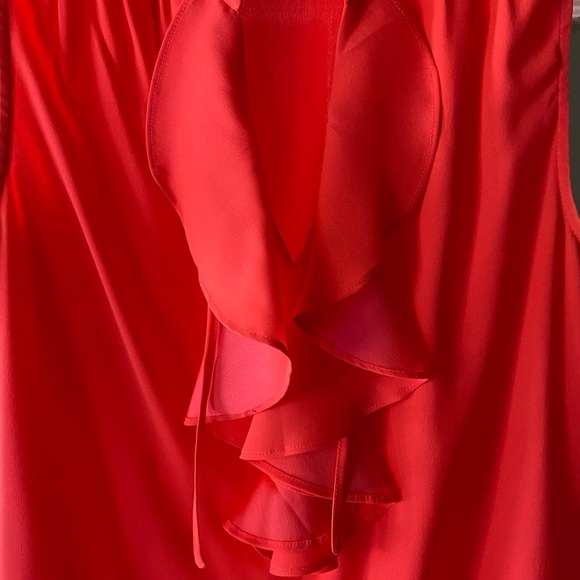 ANN TAYLOR NEON PINK SLEEVELESS BLOUSE - Picture 6 of 9